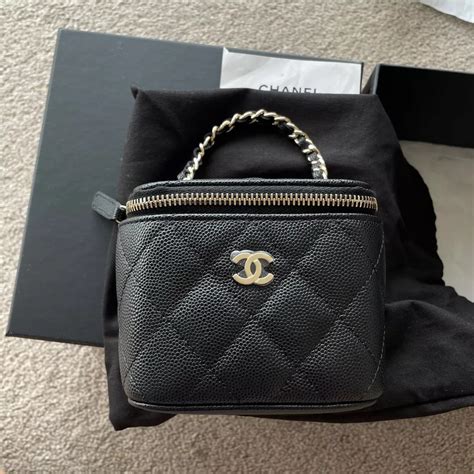 chanel vanity case mini strap length|chanel vanity bag 2020.